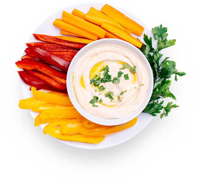 Хумус із закусками